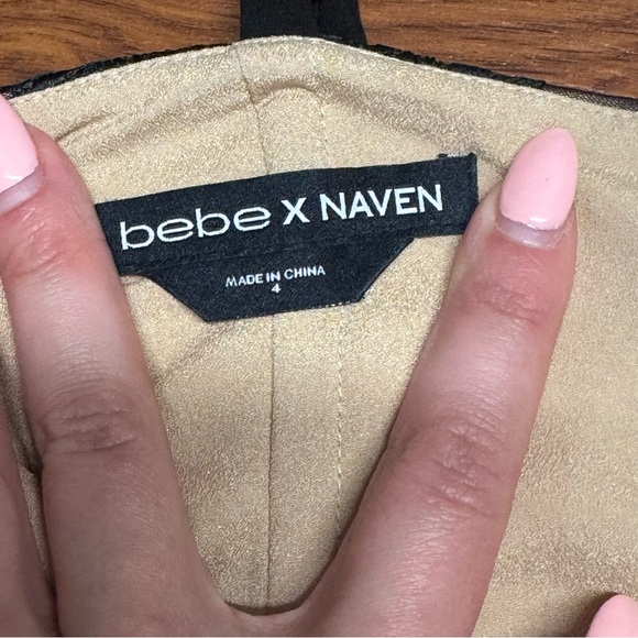 BEBE  And NAVEN Black Lace Bustier Dress – Size 4 - Picture 5 of 5